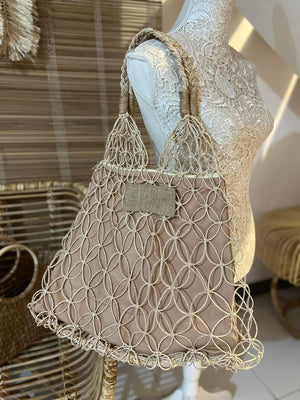 Open image in slideshow, Macrame Abaca Bag
