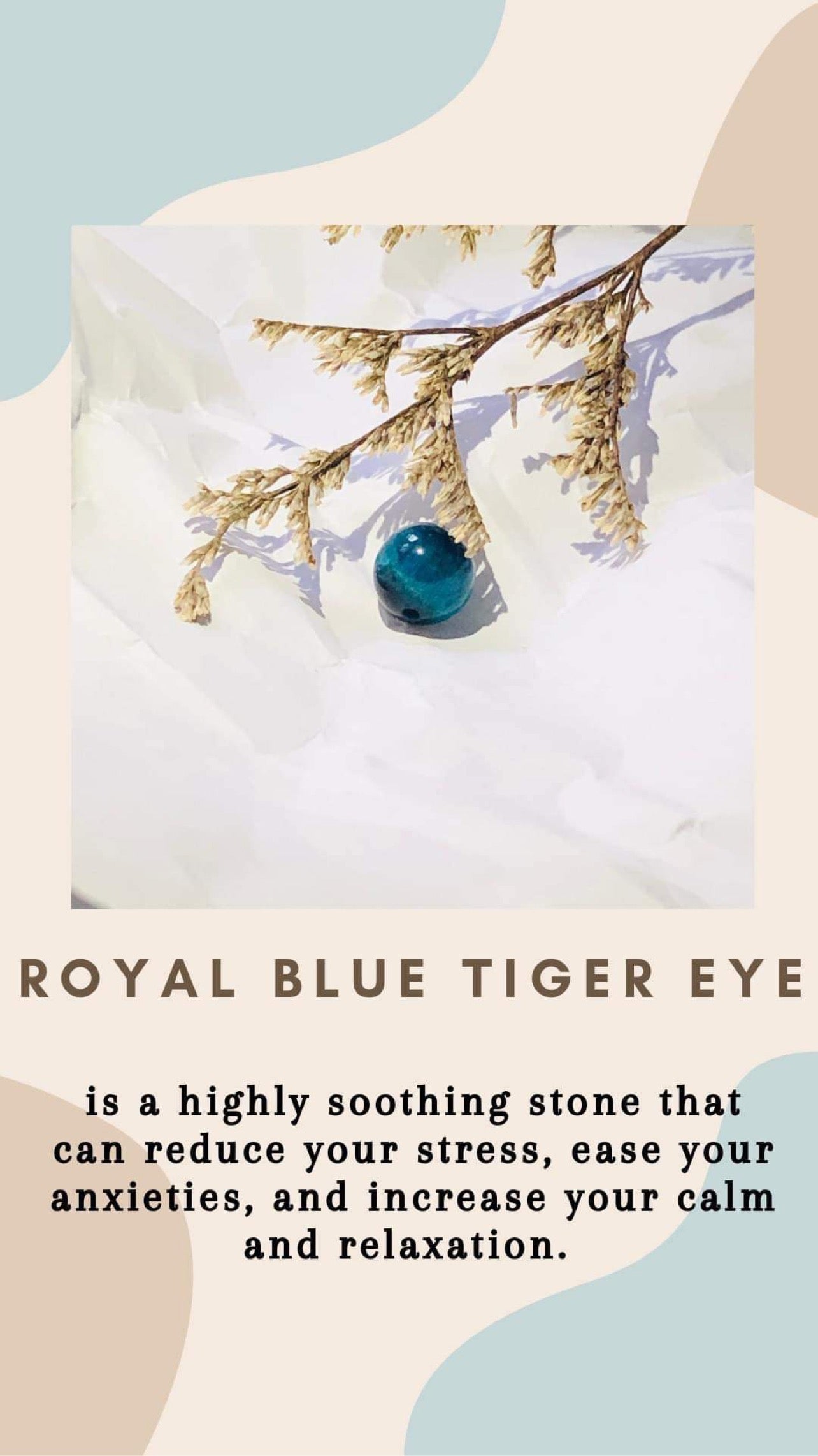 Royal Blue Tiger Eye Wire Gem Rings